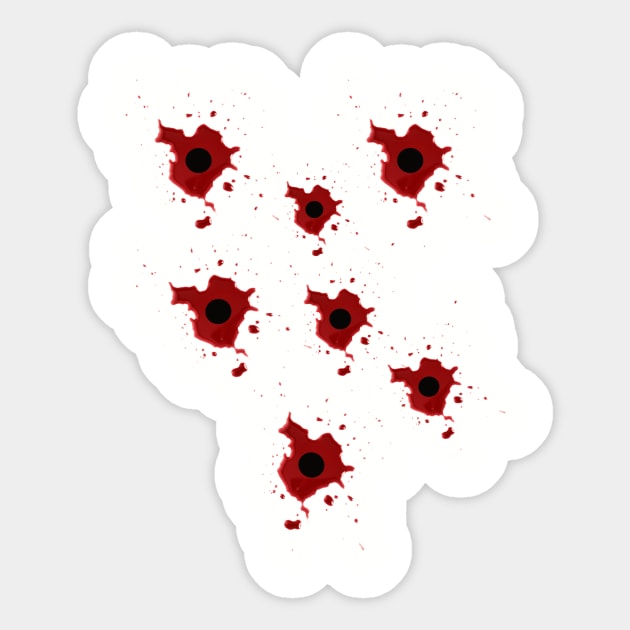 Bullet hole stickers top
